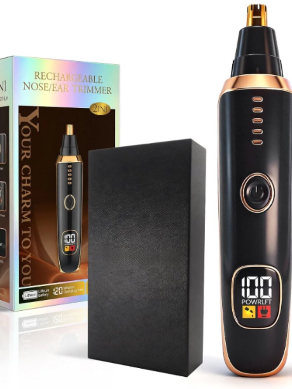 NEW Unisex Rechargeable Nose and Ear Trimmer | Black